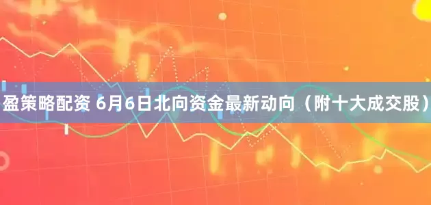 盈策略配资 6月6日北向资金最新动向（附十大成交股）